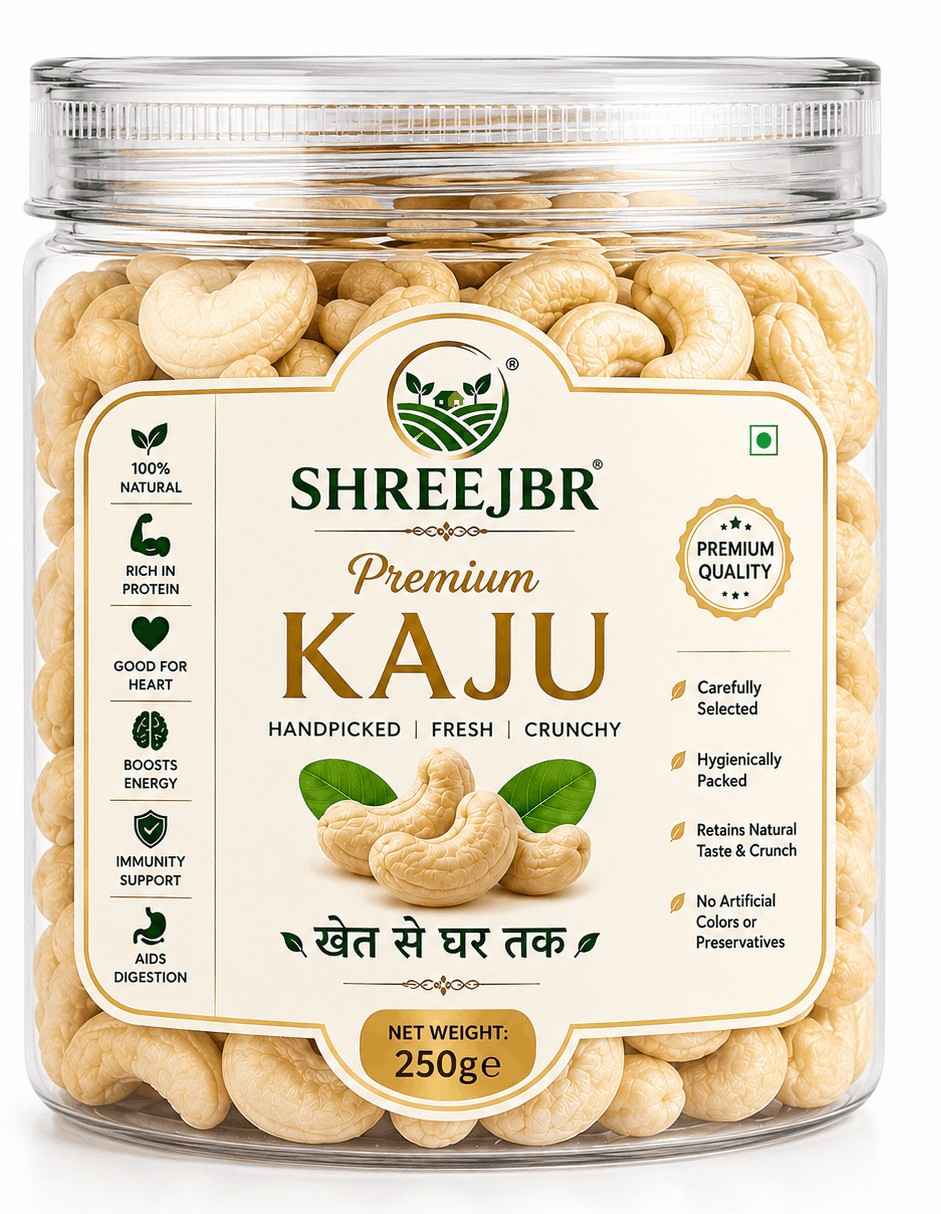 Premium ShreeJBR Kaju 250gm with Free Container