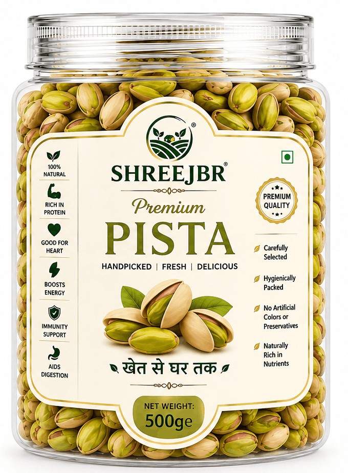 Premium Shreejbr Pistachios (Pista) 500gm